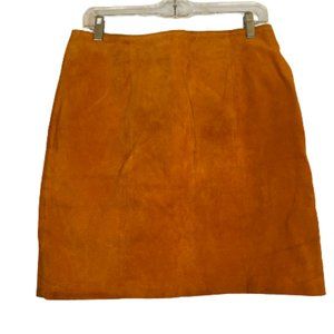 Chia Orange Womens Suede Mini Skirt Size 16